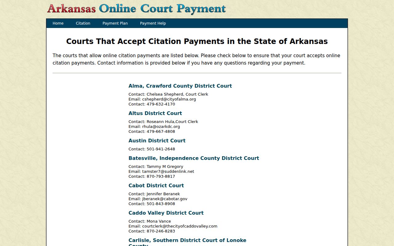 Cotter court docket research showing no local eTraffic participant