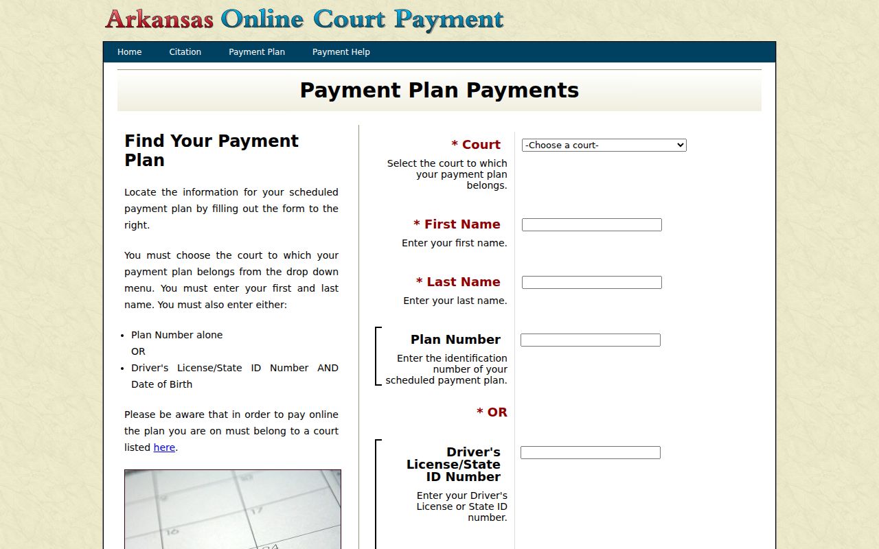 Gassville court docket comparison with Arkansas payment plan query