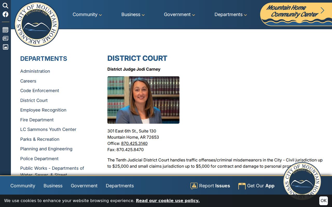 Mountain Home court docket District Court contact and jurisdiction page